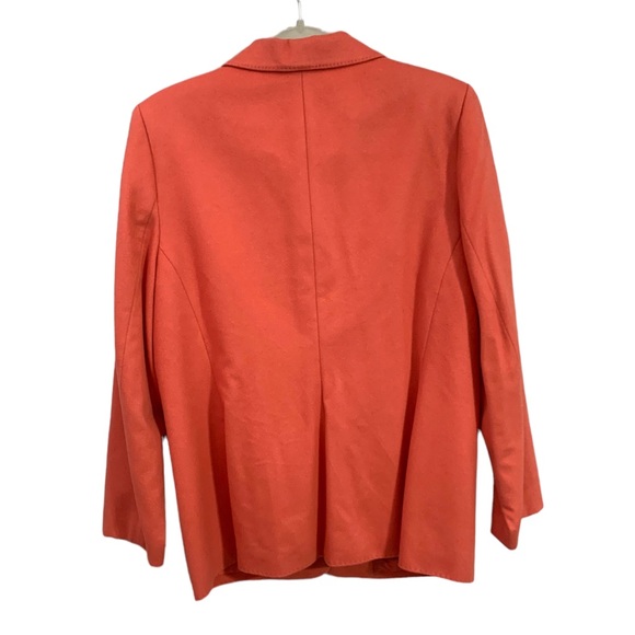 Vintage Valerie Stevens Coral Wool Nylon Cashmere Blend Women’s Blazer Size 12 - Picture 5 of 8